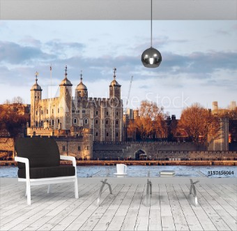 Picture of Tower of London located on the north bank of the River Thames in central London UK